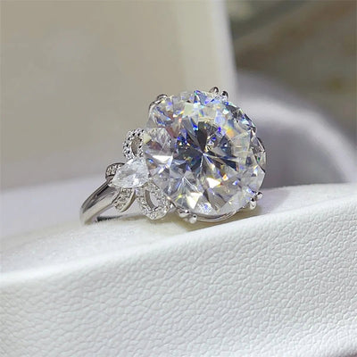 10 Carat Moissanite 925 Sterling Silver Ring - Style Chic Couture