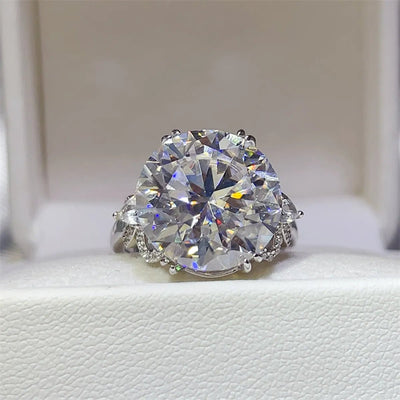 10 Carat Moissanite 925 Sterling Silver Ring - Style Chic Couture