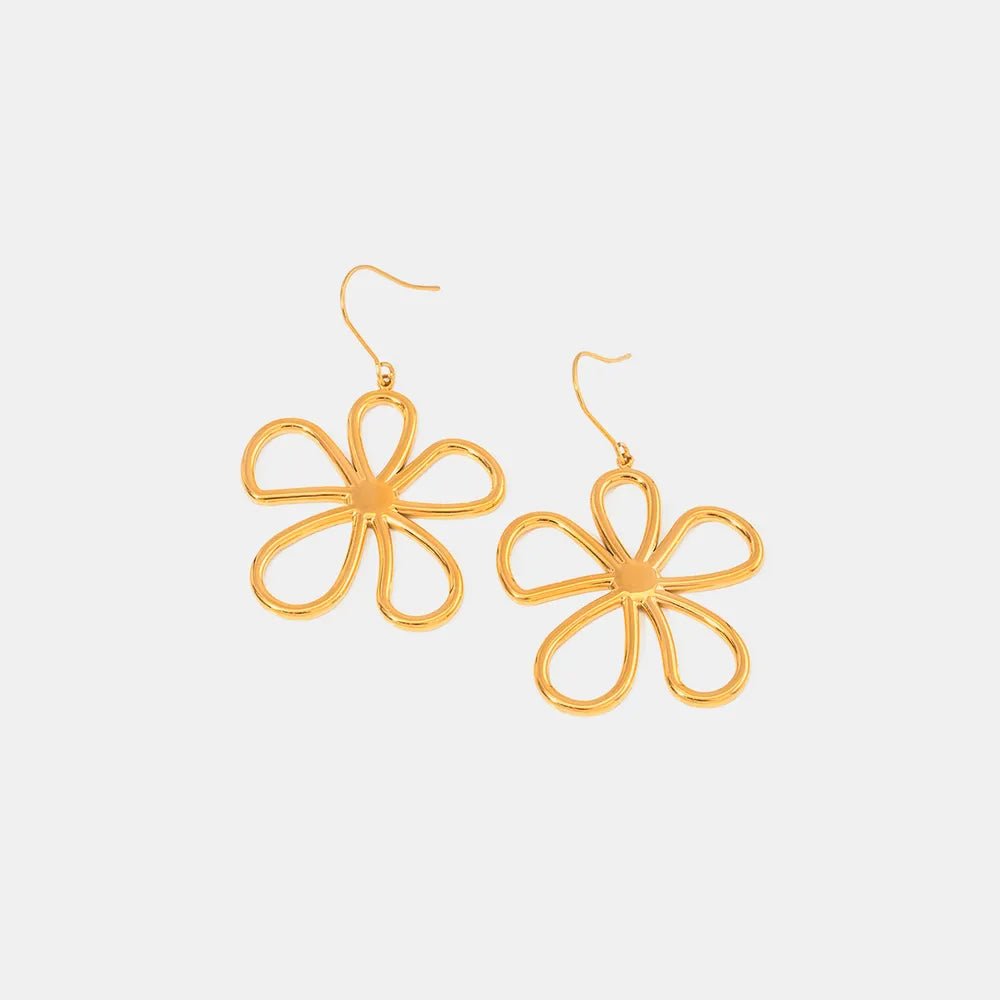 18K Gold - Plated Flower Earrings - Style Chic Couture