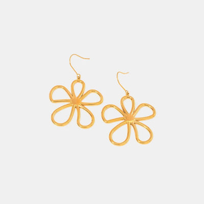 18K Gold - Plated Flower Earrings - Style Chic Couture