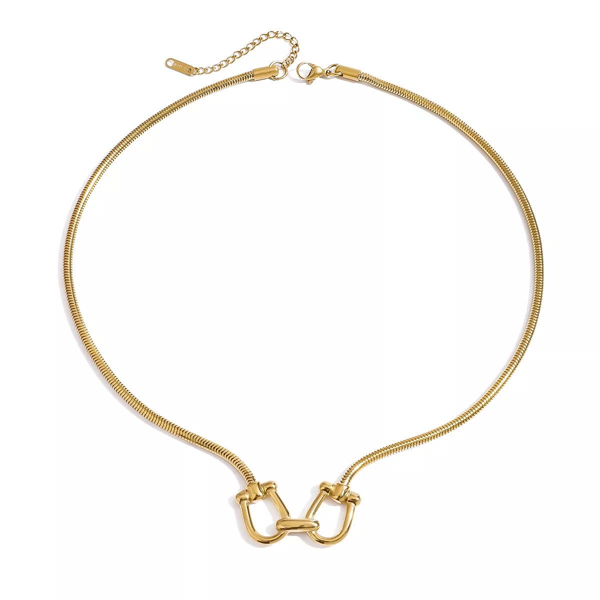 18K Gold - Plated Horseshoe Necklace - Style Chic Couture