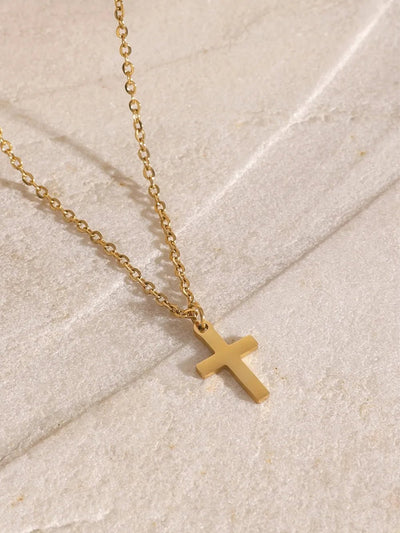 18K Gold - Plated Three - Layered Cross Necklace - Style Chic Couture