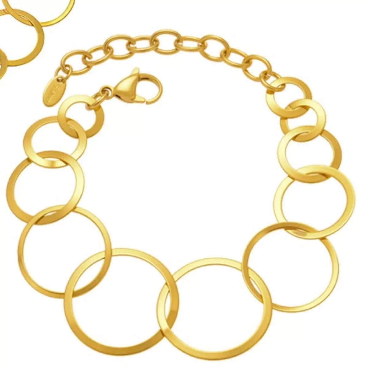 18K Gold - Plated Titanium Steel Round Bracelet - Style Chic Couture