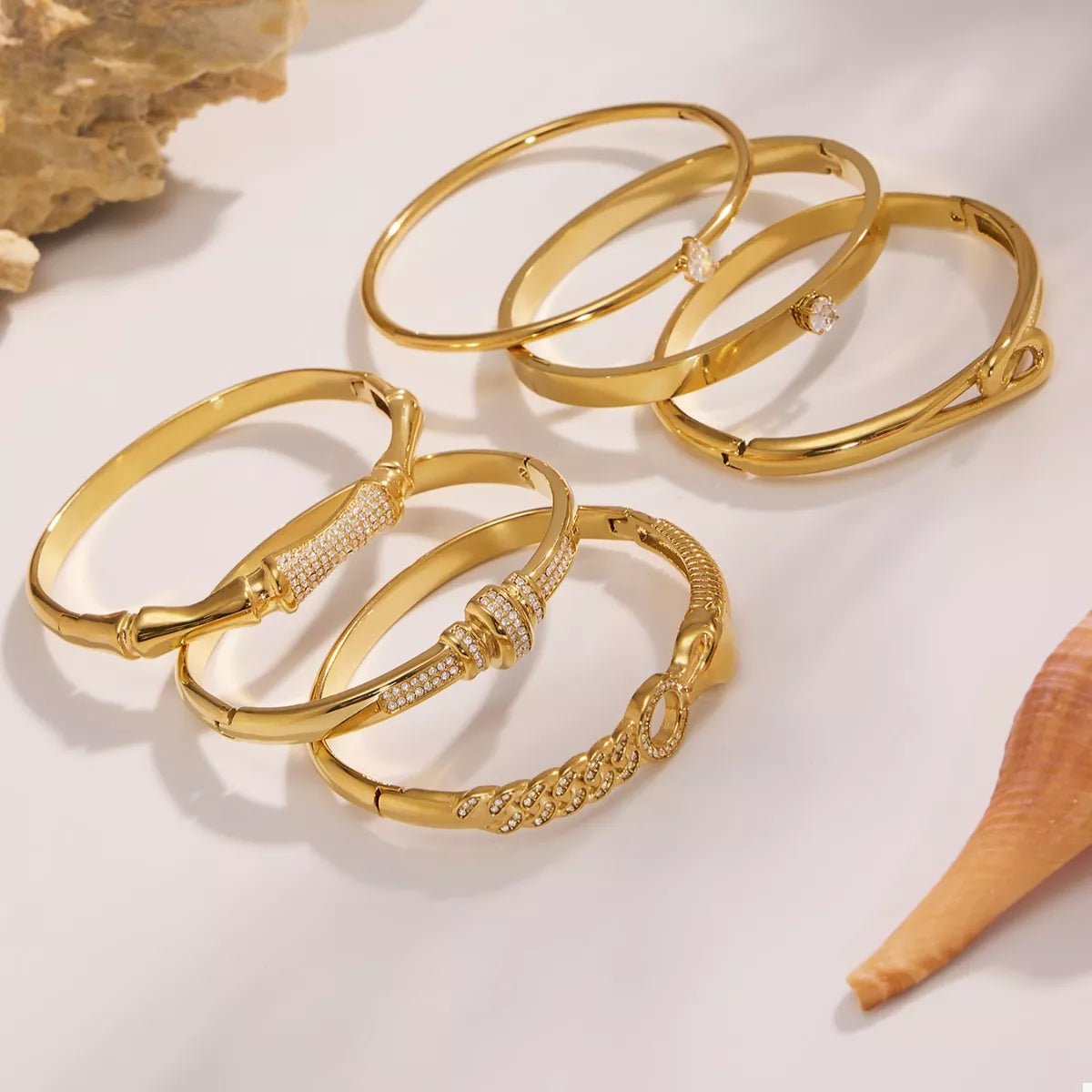 18K Gold - Plated Zircon Bracelet - Style Chic Couture
