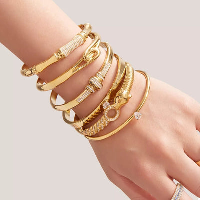 18K Gold - Plated Zircon Bracelet - Style Chic Couture