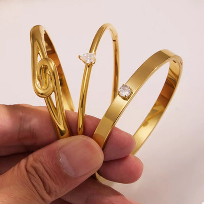 18K Gold - Plated Zircon Bracelet - Style Chic Couture