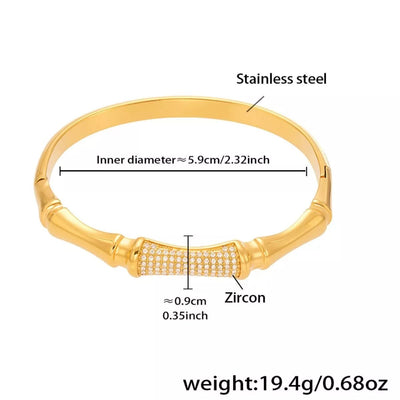 18K Gold - Plated Zircon Bracelet - Style Chic Couture
