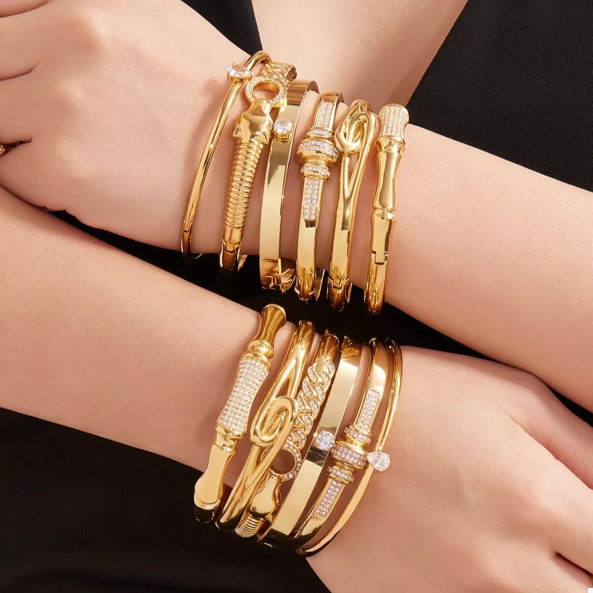 18K Gold - Plated Zircon Bracelet - Style Chic Couture