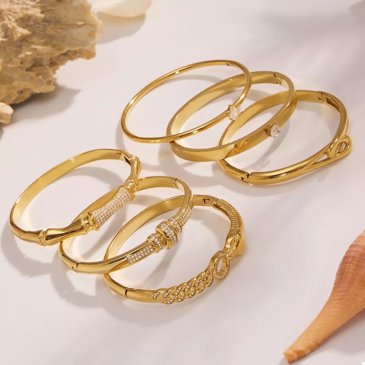 18K Gold - Plated Zircon Bracelet - Style Chic Couture