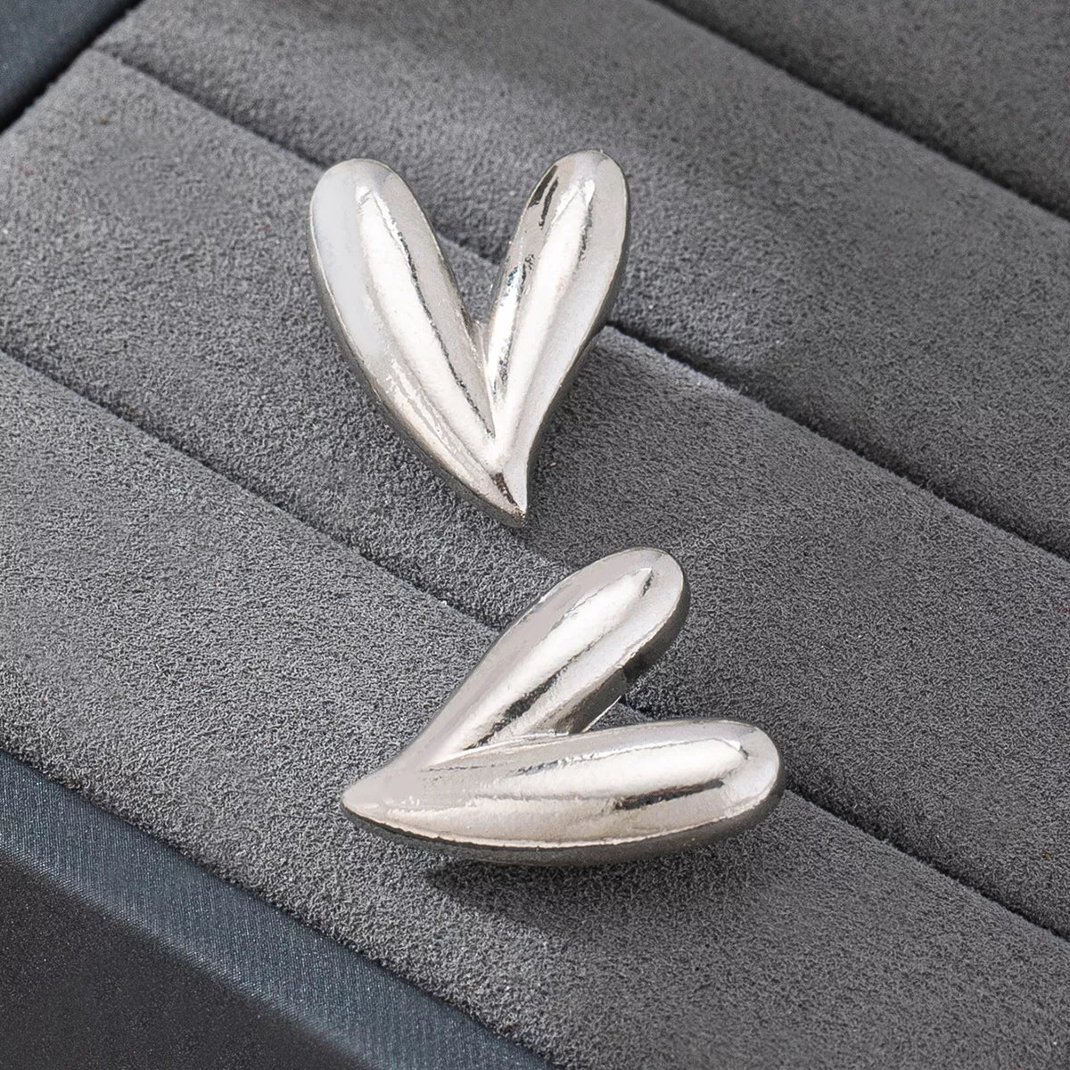 4 Pair Heart Stud Earrings - Style Chic Couture