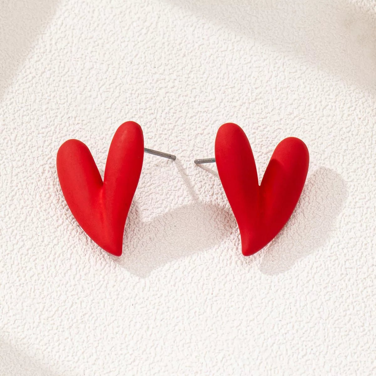 4 Pair Heart Stud Earrings - Style Chic Couture