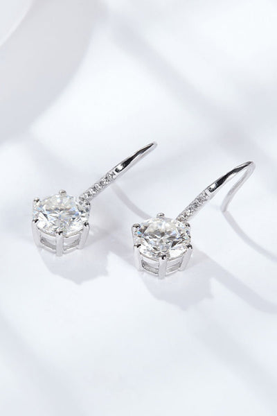 6 - Prong Moissanite Drop Earrings - Style Chic Couture