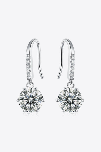 6 - Prong Moissanite Drop Earrings - Style Chic Couture