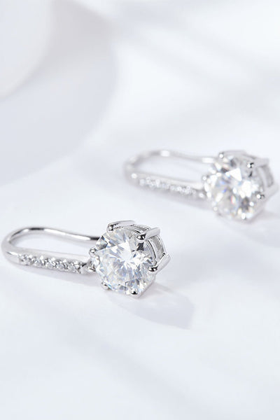 6 - Prong Moissanite Drop Earrings - Style Chic Couture