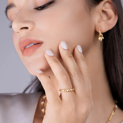 Sparkling Heart Moissanite Ring