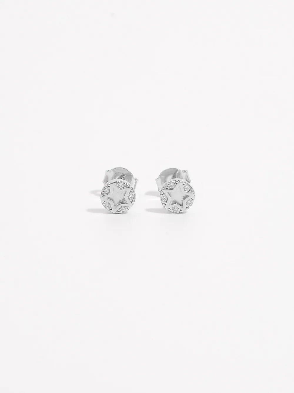 925 Sterling Silver Zircon Star Stud Earrings - Style Chic Couture