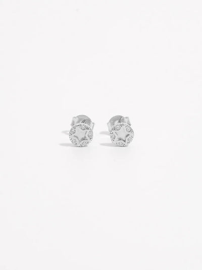 925 Sterling Silver Zircon Star Stud Earrings - Style Chic Couture