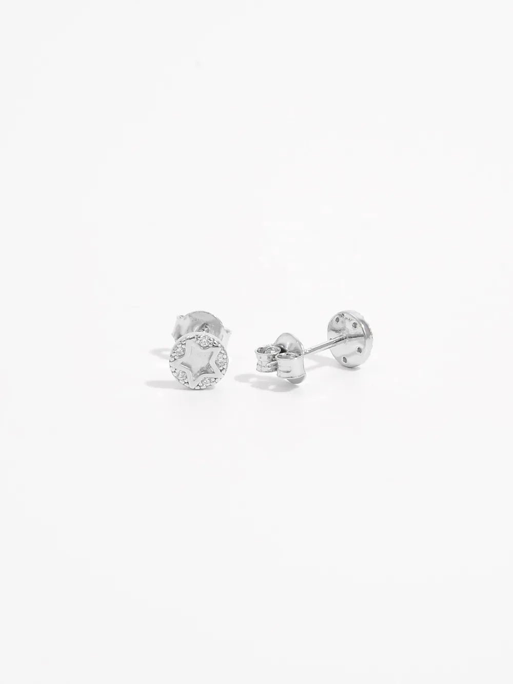 925 Sterling Silver Zircon Star Stud Earrings - Style Chic Couture