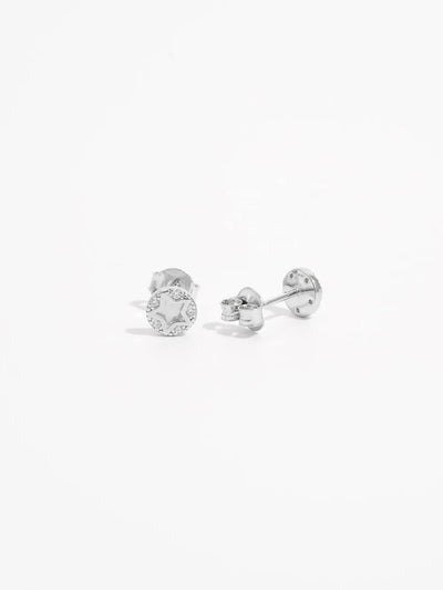 925 Sterling Silver Zircon Star Stud Earrings - Style Chic Couture