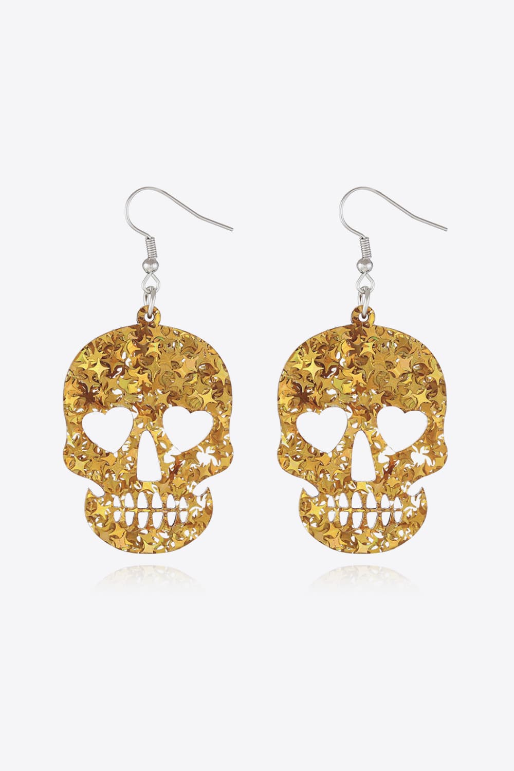 Skull Drop Earrings - Bold Acrylic Design