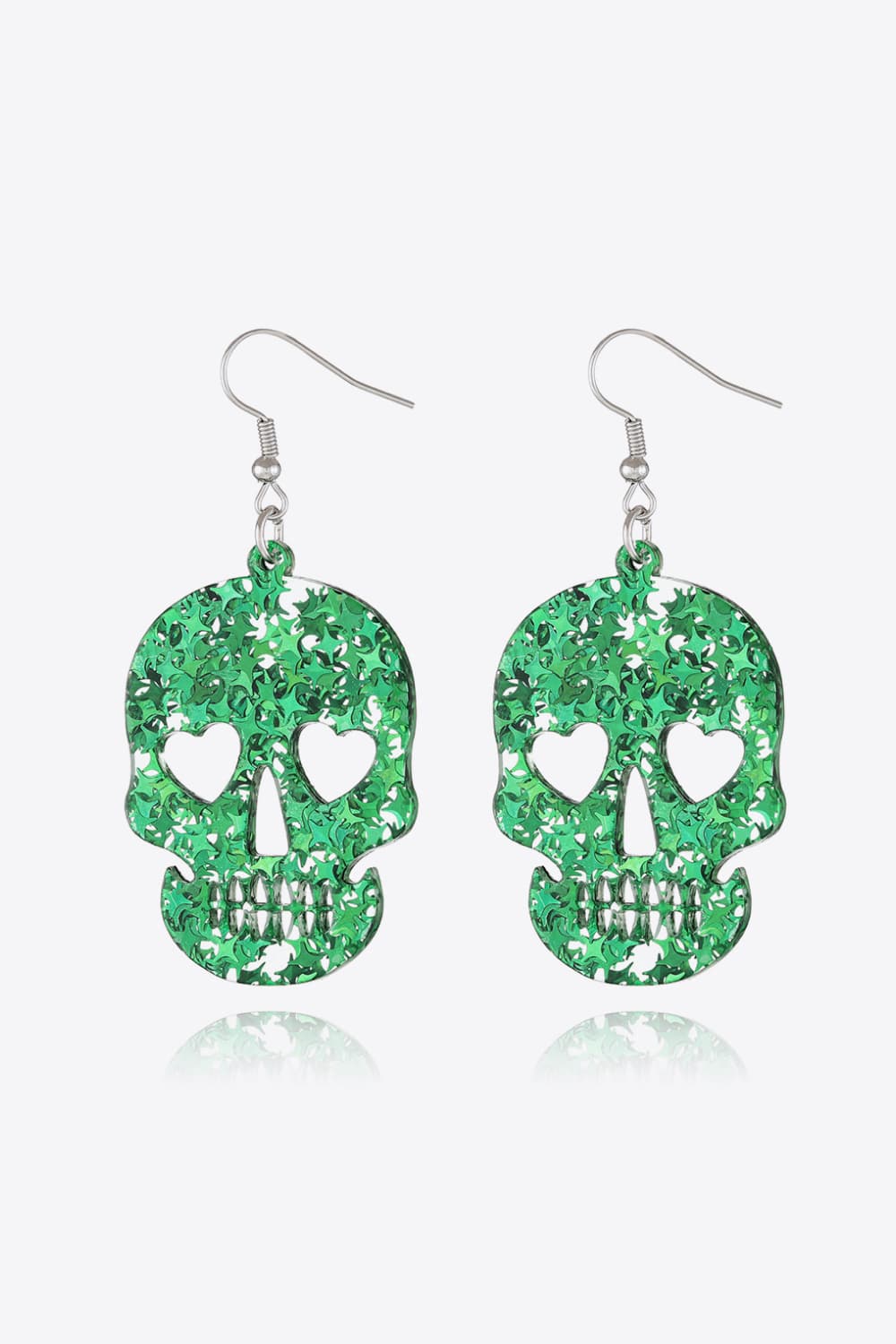 Skull Drop Earrings - Bold Acrylic Design