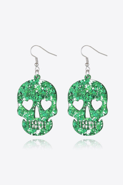 Skull Drop Earrings - Bold Acrylic Design