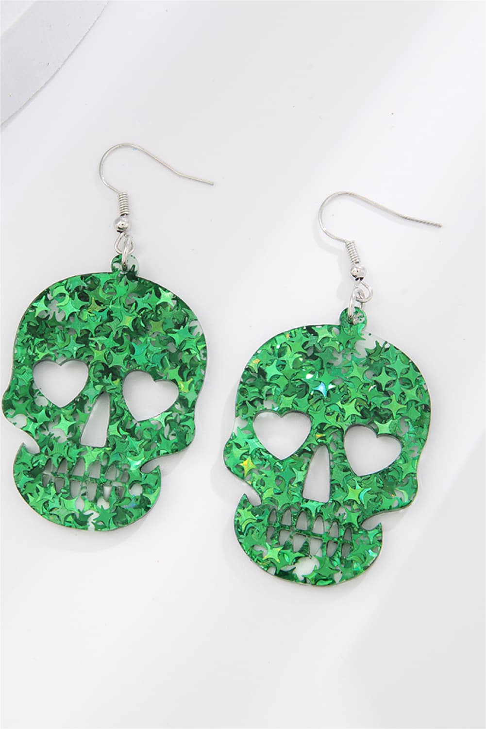 Skull Drop Earrings - Bold Acrylic Design