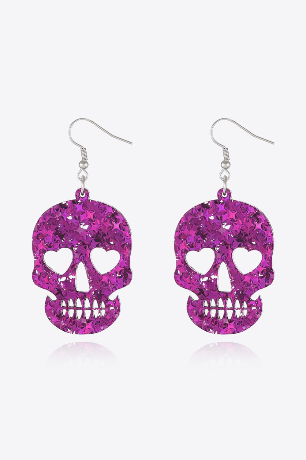 Skull Drop Earrings - Bold Acrylic Design