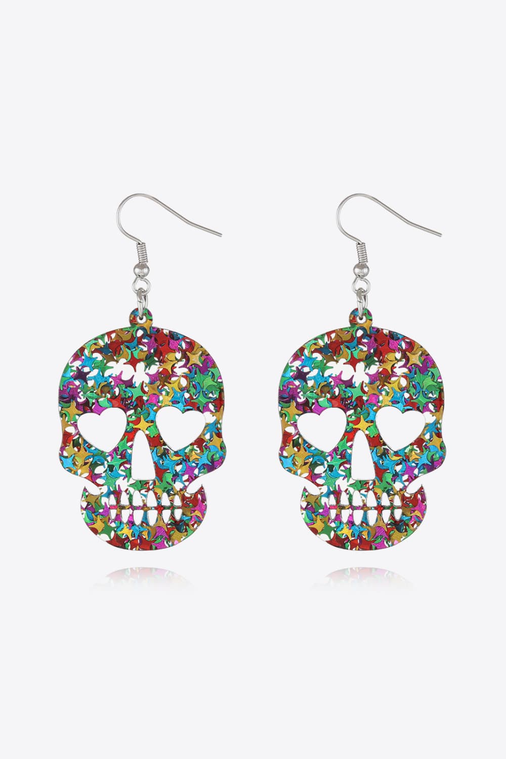 Skull Drop Earrings - Bold Acrylic Design