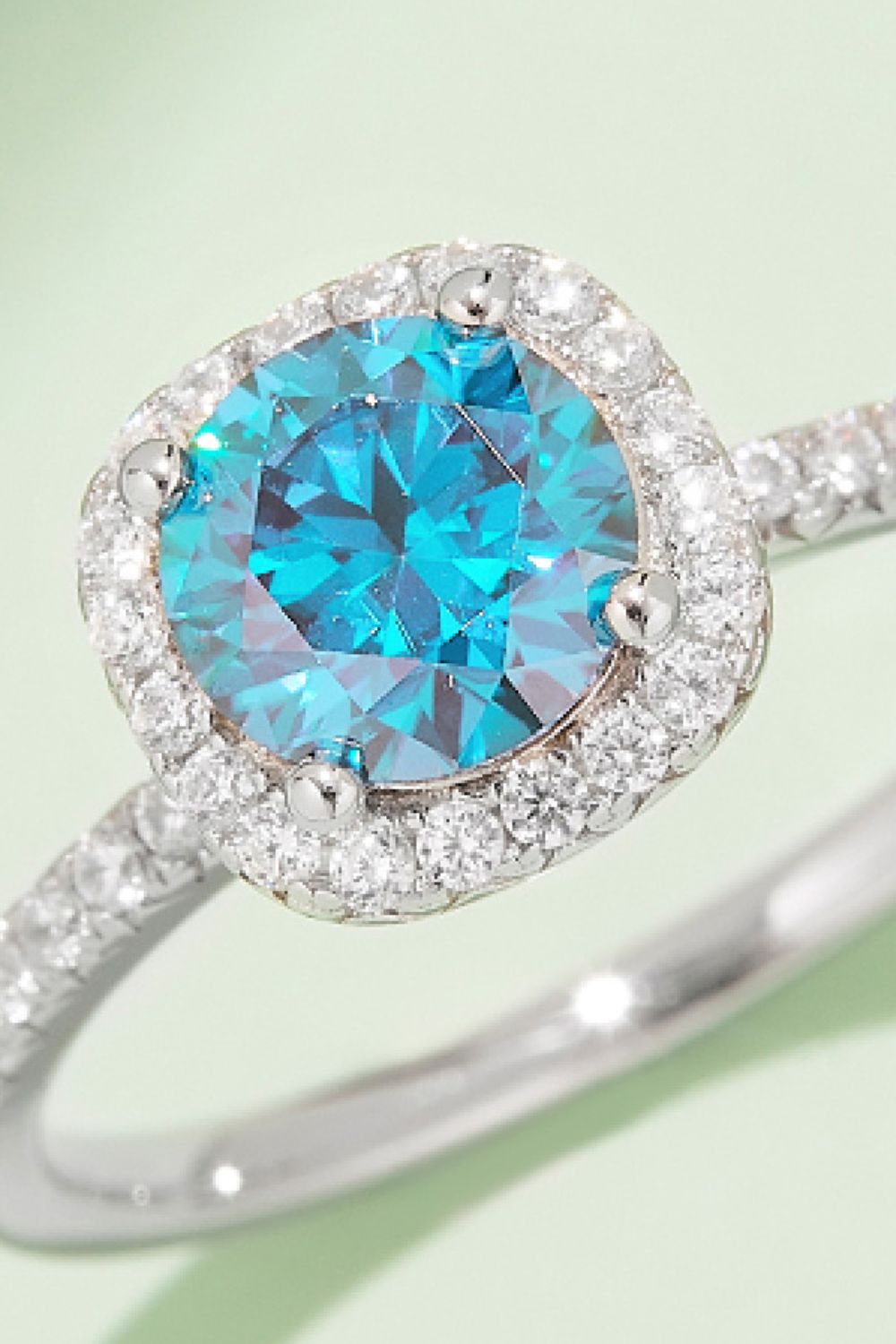 Adored 1 Carat Moissanite 925 Sterling Silver Halo Ring - Style Chic Couture