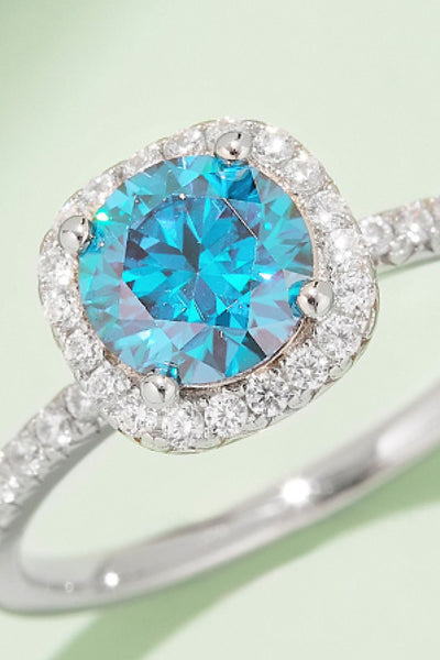 Adored 1 Carat Moissanite 925 Sterling Silver Halo Ring - Style Chic Couture