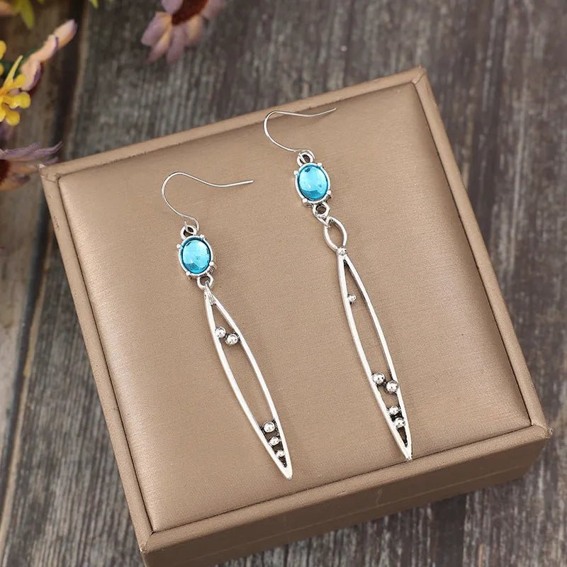 Alloy Rhinestone Asymmetric Earrings - Style Chic Couture