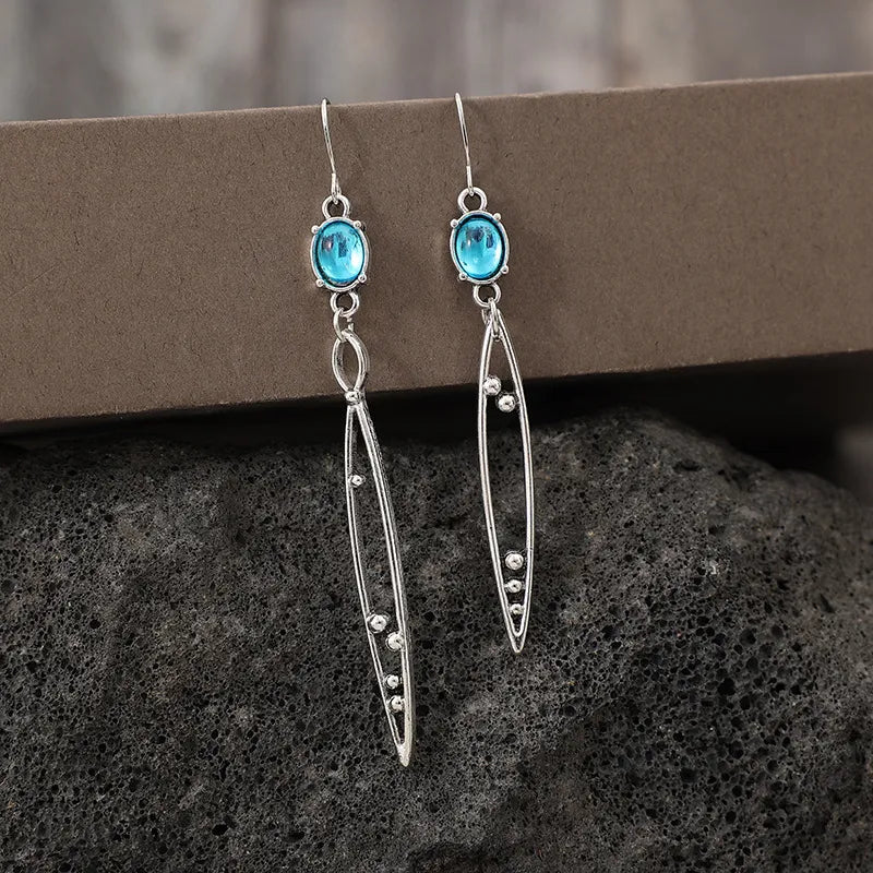 Alloy Rhinestone Asymmetric Earrings - Style Chic Couture