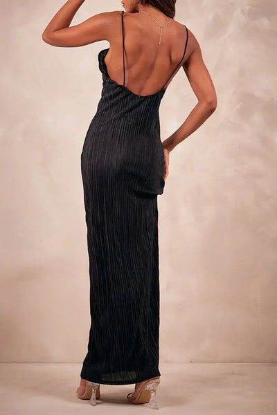 Backless Printed Maxi Cami Dress - Style Chic Couture