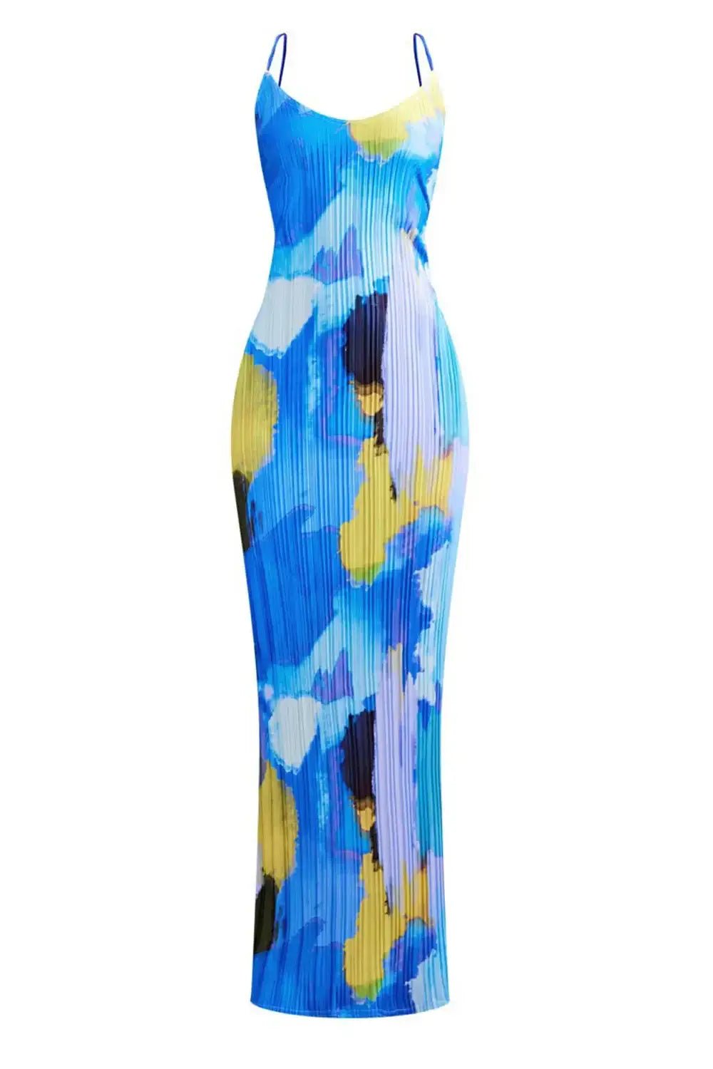 Backless Printed Maxi Cami Dress - Style Chic Couture