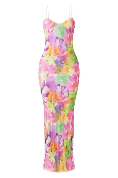 Backless Printed Maxi Cami Dress - Style Chic Couture