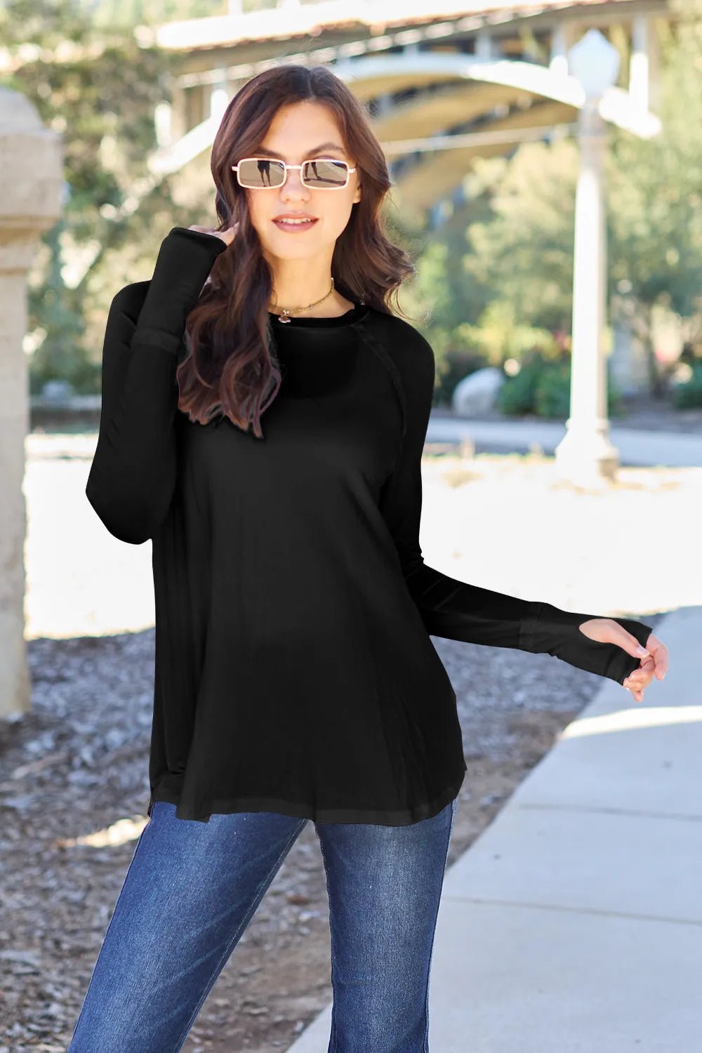 Basic Bae Full Size Round Neck Long Sleeve T-Shirt - Style Chic Couture