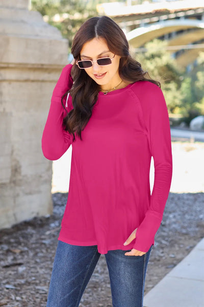 Basic Bae Full Size Round Neck Long Sleeve T-Shirt - Style Chic Couture