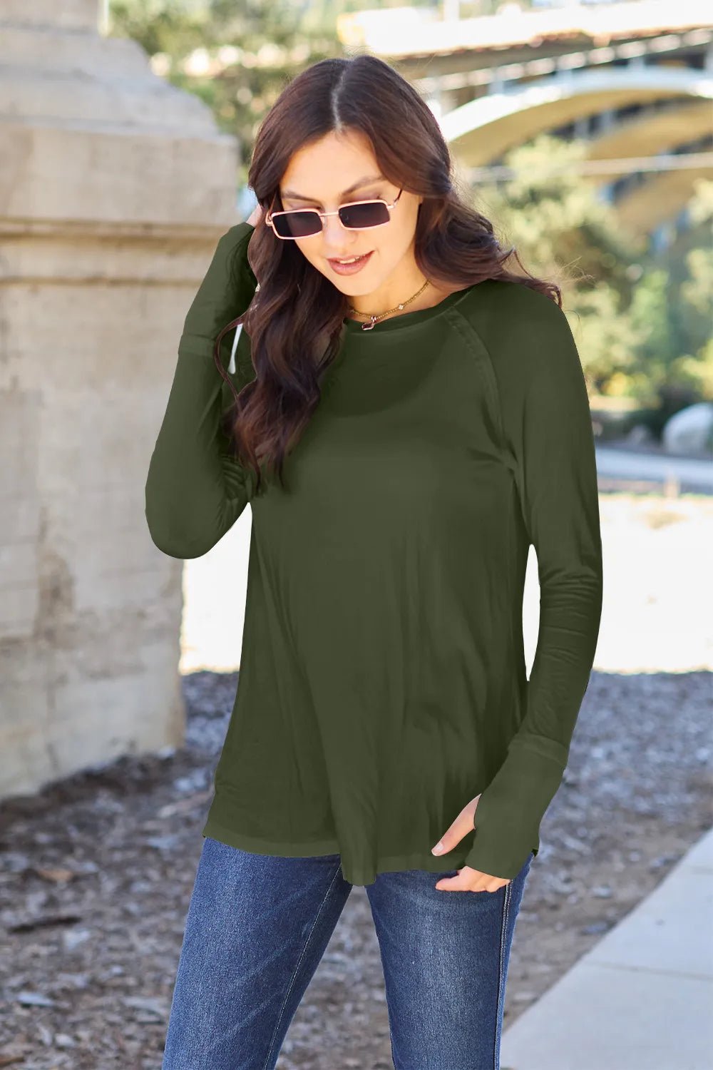 Basic Bae Full Size Round Neck Long Sleeve T-Shirt - Style Chic Couture