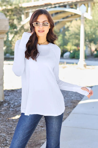 Basic Bae Full Size Round Neck Long Sleeve T-Shirt - Style Chic Couture