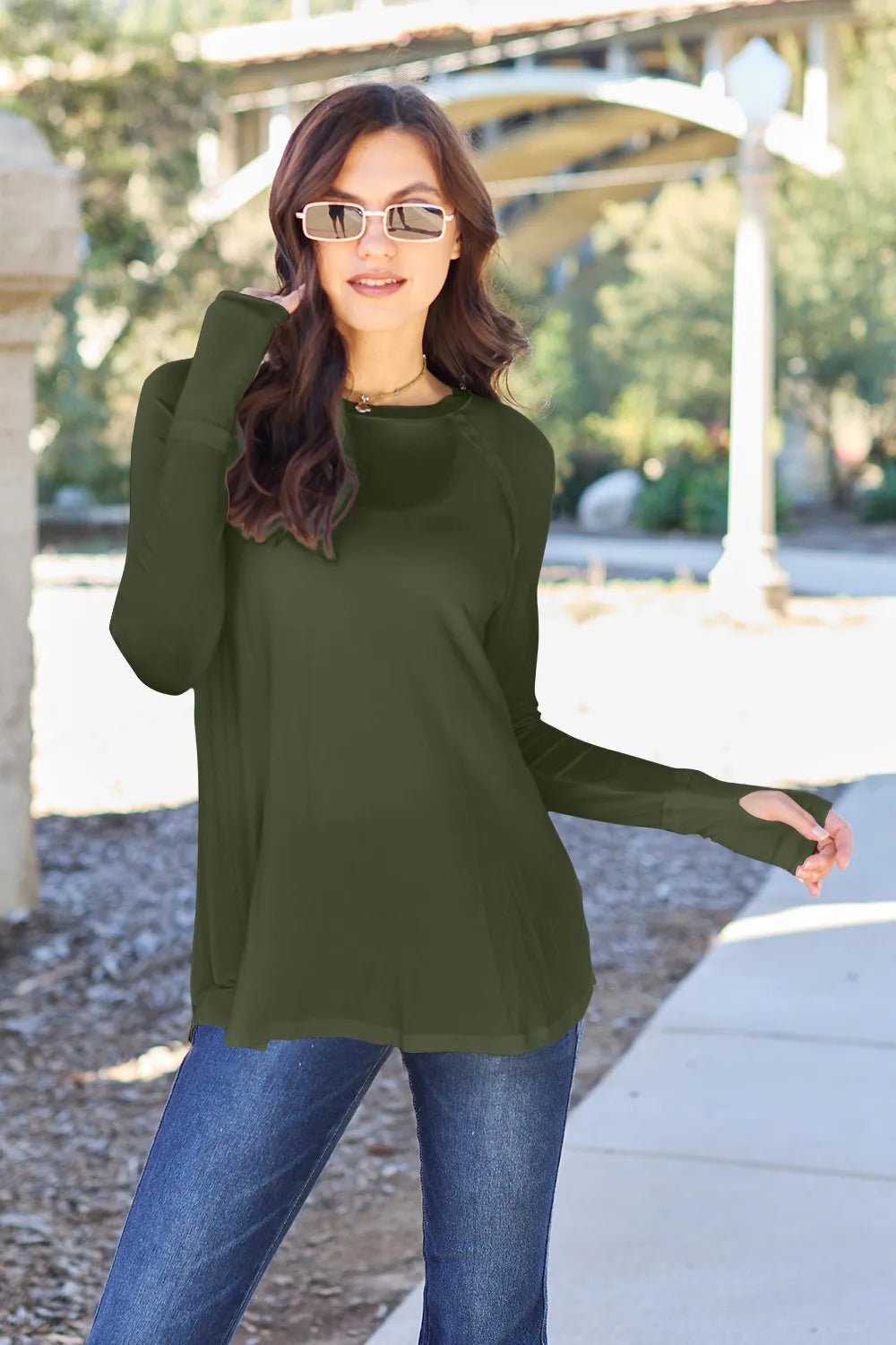 Basic Bae Full Size Round Neck Long Sleeve T-Shirt - Style Chic Couture