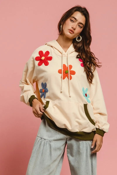 BiBi Patched Hoodie Top - Style Chic Couture