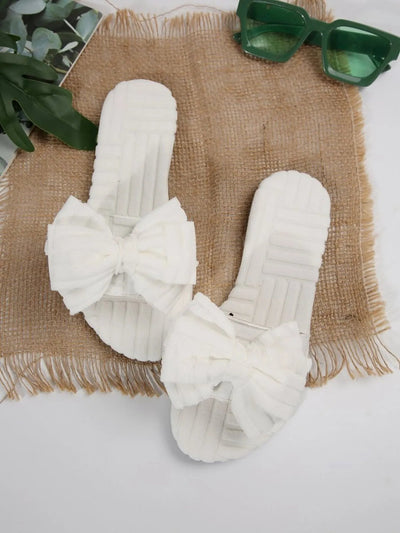 Bow Knot Open Toe Slippers - Cozy Slip-Ons for Ultimate Comfort!