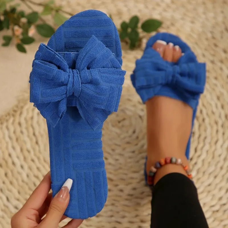 Bow Knot Open Toe Slippers - Cozy Slip-Ons for Ultimate Comfort!