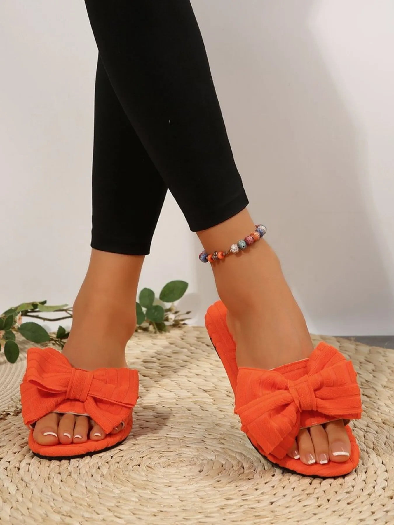 Bow Knot Open Toe Slippers - Cozy Slip-Ons for Ultimate Comfort!