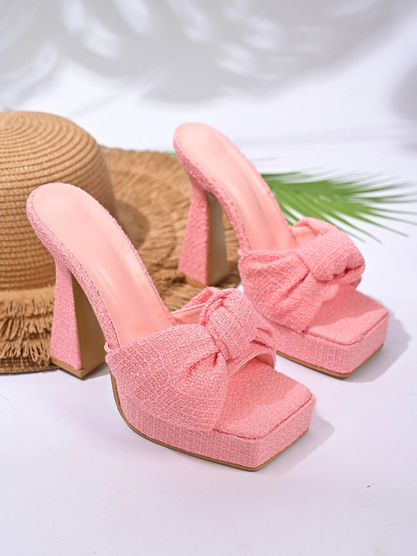 Bow Platform Block Heel Sandals - Style Chic Couture