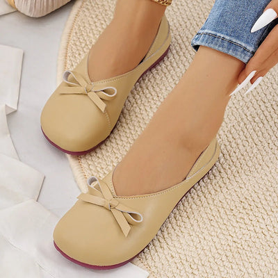 Bow Round Toe Flats Slip - Ons - Style Chic Couture