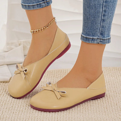 Bow Round Toe Flats Slip - Ons - Style Chic Couture