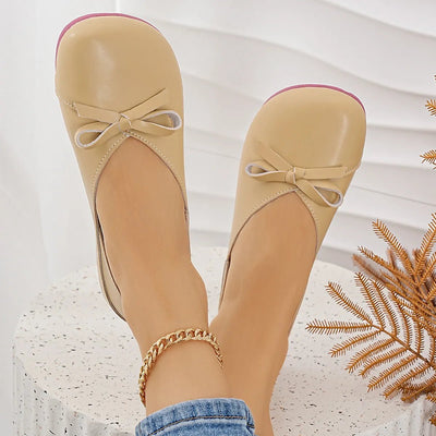 Bow Round Toe Flats Slip - Ons - Style Chic Couture