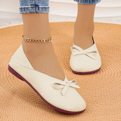 Bow Round Toe Flats Slip - Ons - Style Chic Couture